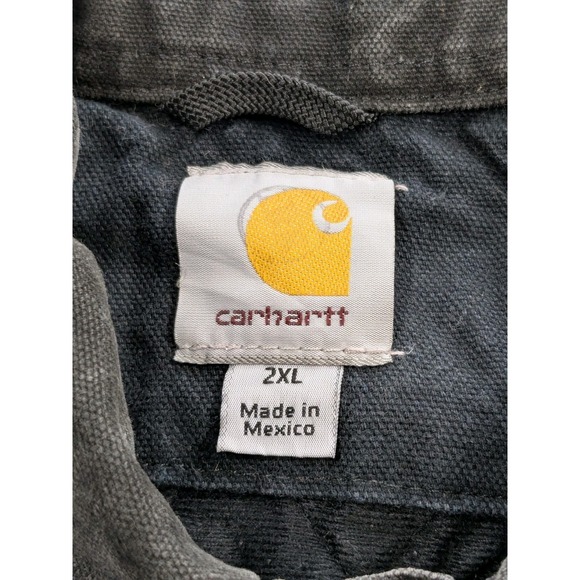 VTG CARHARTT Duck Chore Coat Jacket Workwear Quilted Distressed J285 2XL A056 - Picture 5 of 9